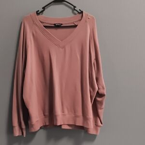 Buffalo David Bitton Mauve V-Neck Sweatshirt